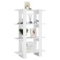 vidaXL Bücherregal/Raumteiler Weiß 80x30x123,5 cm vidaXL Bücherregal/Raumteiler Weiß 80x30x123,5 cm