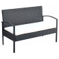 vidaXL 4-tlg. Garten-Lounge-Set mit Auflagen Poly Rattan Schwarz vidaXL 4-tlg. Garten-Lounge-Set mit Auflagen Poly Rattan Schwarz