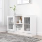 vidaXL Vitrinenschrank Hochglanz-Weiß 120x30,5x70 cm Holzwerkstoff vidaXL Vitrinenschrank Hochglanz-Weiß 120x30,5x70 cm Holzwerkstoff