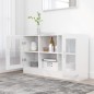 vidaXL Vitrinenschrank Hochglanz-Weiß 120x30,5x70 cm Holzwerkstoff vidaXL Vitrinenschrank Hochglanz-Weiß 120x30,5x70 cm Holzwerkstoff