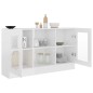 vidaXL Vitrinenschrank Hochglanz-Weiß 120x30,5x70 cm Holzwerkstoff vidaXL Vitrinenschrank Hochglanz-Weiß 120x30,5x70 cm Holzwerkstoff