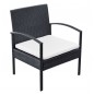 vidaXL 4-tlg. Garten-Lounge-Set mit Auflagen Poly Rattan Schwarz vidaXL 4-tlg. Garten-Lounge-Set mit Auflagen Poly Rattan Schwarz