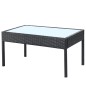 vidaXL 4-tlg. Garten-Lounge-Set mit Auflagen Poly Rattan Schwarz vidaXL 4-tlg. Garten-Lounge-Set mit Auflagen Poly Rattan Schwarz