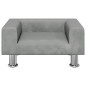vidaXL Hundebett Hellgrau 50x40x26,5 cm Samt vidaXL Hundebett Hellgrau 50x40x26,5 cm Samt