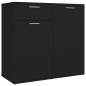 vidaXL Sideboard Schwarz 80x36x75 cm Holzwerkstoff vidaXL Sideboard Schwarz 80x36x75 cm Holzwerkstoff