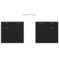 vidaXL Sideboard Schwarz 80x36x75 cm Holzwerkstoff vidaXL Sideboard Schwarz 80x36x75 cm Holzwerkstoff
