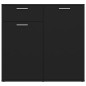 vidaXL Sideboard Schwarz 80x36x75 cm Holzwerkstoff vidaXL Sideboard Schwarz 80x36x75 cm Holzwerkstoff
