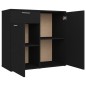 vidaXL Sideboard Schwarz 80x36x75 cm Holzwerkstoff vidaXL Sideboard Schwarz 80x36x75 cm Holzwerkstoff
