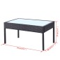 vidaXL 4-tlg. Garten-Lounge-Set mit Auflagen Poly Rattan Schwarz vidaXL 4-tlg. Garten-Lounge-Set mit Auflagen Poly Rattan Schwarz