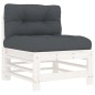 vidaXL 6-tlg. Garten-Lounge-Set mit Kissen Weiß Massivholz vidaXL 6-tlg. Garten-Lounge-Set mit Kissen Weiß Massivholz