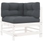 vidaXL 6-tlg. Garten-Lounge-Set mit Kissen Weiß Massivholz vidaXL 6-tlg. Garten-Lounge-Set mit Kissen Weiß Massivholz