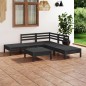 vidaXL 6-tlg. Garten-Lounge-Set Massivholz Kiefer Schwarz vidaXL 6-tlg. Garten-Lounge-Set Massivholz Kiefer Schwarz