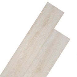 vidaXL PVC Laminat Dielen Selbstklebend 5,02 m² 2 mm Eiche Klassisch Weiß