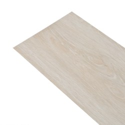 vidaXL PVC Laminat Dielen Selbstklebend 5,02 m² 2 mm Eiche Klassisch Weiß
