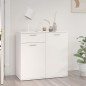 vidaXL Sideboard Hochglanz-Weiß 80x36x75 cm Holzwerkstoff vidaXL Sideboard Hochglanz-Weiß 80x36x75 cm Holzwerkstoff