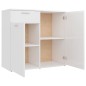 vidaXL Sideboard Hochglanz-Weiß 80x36x75 cm Holzwerkstoff vidaXL Sideboard Hochglanz-Weiß 80x36x75 cm Holzwerkstoff