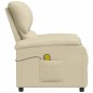 vidaXL Massagesessel Creme Stoff vidaXL Massagesessel Creme Stoff
