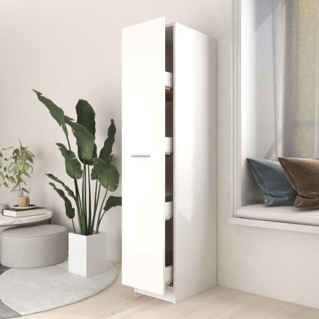 vidaXL Apothekerschrank Weiß 30x42,5x150 cm Holzwerkstoff