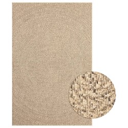 vidaXL Teppich 160x230 cm Jute-Optik Innen und Außen