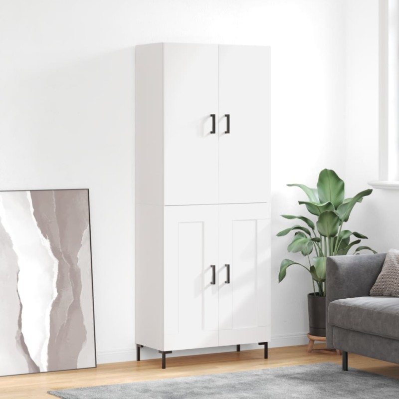 Highboard Weiß 69,5x34x180 cm Holzwerkstoff Highboard Weiß 69,5x34x180 cm Holzwerkstoff