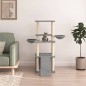 vidaXL Kratzbaum mit Sisal-Kratzsäulen Hellgrau 133 cm vidaXL Kratzbaum mit Sisal-Kratzsäulen Hellgrau 133 cm