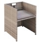13-tlg. Garten-Essgruppe mit Auflagen Poly Rattan Beige 13-tlg. Garten-Essgruppe mit Auflagen Poly Rattan Beige