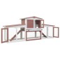 vidaXL Großer Kaninchenstall Braun und Weiß 204x45x85 cm Holz vidaXL Großer Kaninchenstall Braun und Weiß 204x45x85 cm Holz