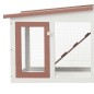 vidaXL Großer Kaninchenstall Braun und Weiß 204x45x85 cm Holz vidaXL Großer Kaninchenstall Braun und Weiß 204x45x85 cm Holz
