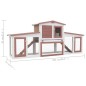 vidaXL Großer Kaninchenstall Braun und Weiß 204x45x85 cm Holz vidaXL Großer Kaninchenstall Braun und Weiß 204x45x85 cm Holz