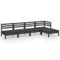vidaXL 5-tlg. Garten-Lounge-Set Massivholz Kiefer Schwarz vidaXL 5-tlg. Garten-Lounge-Set Massivholz Kiefer Schwarz