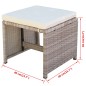 13-tlg. Garten-Essgruppe mit Auflagen Poly Rattan Beige 13-tlg. Garten-Essgruppe mit Auflagen Poly Rattan Beige
