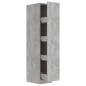 vidaXL Apothekerschrank Betongrau 30x42,5x150 cm Holzwerkstoff vidaXL Apothekerschrank Betongrau 30x42,5x150 cm Holzwerkstoff