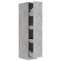 vidaXL Apothekerschrank Betongrau 30x42,5x150 cm Holzwerkstoff vidaXL Apothekerschrank Betongrau 30x42,5x150 cm Holzwerkstoff