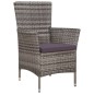 vidaXL 9-tlg. Garten-Essgruppe mit Auflagen Poly Rattan Grau vidaXL 9-tlg. Garten-Essgruppe mit Auflagen Poly Rattan Grau