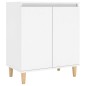 vidaXL Sideboard mit Massivholz-Beinen Weiß 60x35x70 cm Holzwerkstoff vidaXL Sideboard mit Massivholz-Beinen Weiß 60x35x70 cm Holzwerkstoff