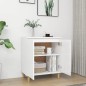 vidaXL Sideboard mit Massivholz-Beinen Weiß 60x35x70 cm Holzwerkstoff vidaXL Sideboard mit Massivholz-Beinen Weiß 60x35x70 cm Holzwerkstoff