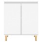 vidaXL Sideboard mit Massivholz-Beinen Weiß 60x35x70 cm Holzwerkstoff vidaXL Sideboard mit Massivholz-Beinen Weiß 60x35x70 cm Holzwerkstoff