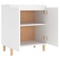 vidaXL Sideboard mit Massivholz-Beinen Weiß 60x35x70 cm Holzwerkstoff vidaXL Sideboard mit Massivholz-Beinen Weiß 60x35x70 cm Holzwerkstoff