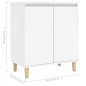 vidaXL Sideboard mit Massivholz-Beinen Weiß 60x35x70 cm Holzwerkstoff vidaXL Sideboard mit Massivholz-Beinen Weiß 60x35x70 cm Holzwerkstoff