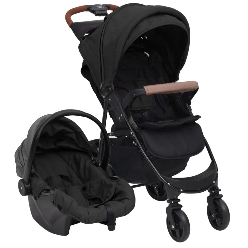 vidaXL 3-in-1 Kinderwagen Anthrazit Stahl vidaXL 3-in-1 Kinderwagen Anthrazit Stahl
