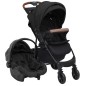 vidaXL 3-in-1 Kinderwagen Anthrazit Stahl vidaXL 3-in-1 Kinderwagen Anthrazit Stahl