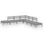 vidaXL 7-tlg. Garten-Lounge-Set Massivholz Kiefer Grau vidaXL 7-tlg. Garten-Lounge-Set Massivholz Kiefer Grau
