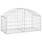 vidaXL Gabione mit Hochbogen 100x50x40/60 cm Verzinktes Eisen vidaXL Gabione mit Hochbogen 100x50x40/60 cm Verzinktes Eisen