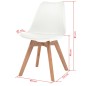 vidaXL Esszimmerstühle 2 Stk. Weiß Kunststoff vidaXL Esszimmerstühle 2 Stk. Weiß Kunststoff