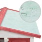 vidaXL Kaninchenstall 3 Türen Rot Holz vidaXL Kaninchenstall 3 Türen Rot Holz