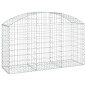vidaXL Gabione mit Hochbogen 150x50x80/100 cm Verzinktes Eisen vidaXL Gabione mit Hochbogen 150x50x80/100 cm Verzinktes Eisen