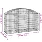 vidaXL Gabione mit Hochbogen 150x50x80/100 cm Verzinktes Eisen vidaXL Gabione mit Hochbogen 150x50x80/100 cm Verzinktes Eisen