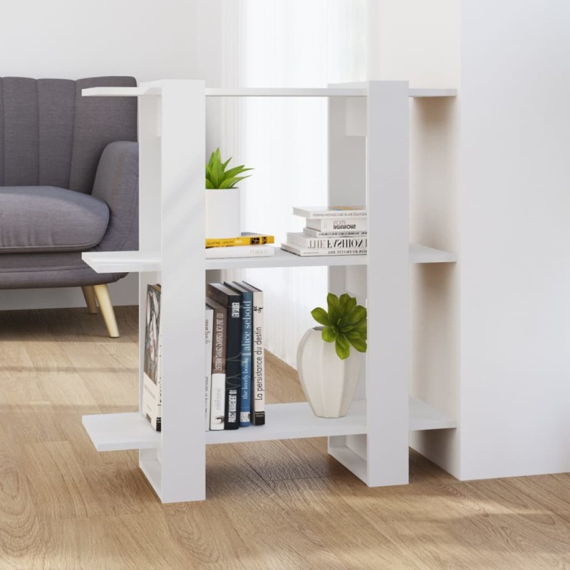 vidaXL Bücherregal/Raumteiler Weiß 80x30x87 cm vidaXL Bücherregal/Raumteiler Weiß 80x30x87 cm