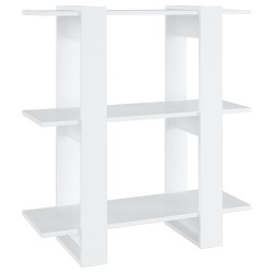 vidaXL Bücherregal/Raumteiler Weiß 80x30x87 cm