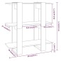 vidaXL Bücherregal/Raumteiler Weiß 80x30x87 cm vidaXL Bücherregal/Raumteiler Weiß 80x30x87 cm